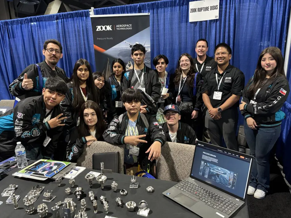 ZOOK Aerospace Team Members with the Bunki Suru Robotics Team from Patricio Lynch School in Valparaíso, Chile